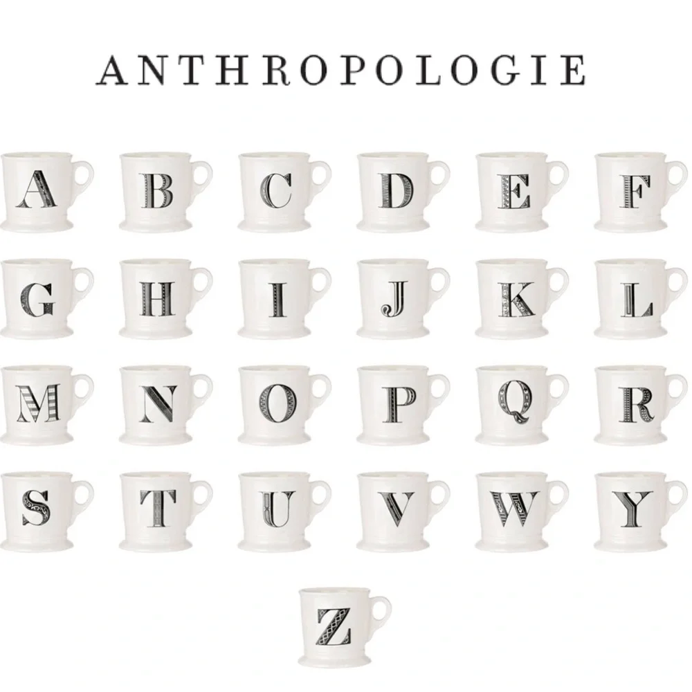 Anthropologie Monogram Mug